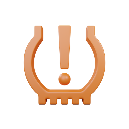 Luz de advertencia de presión de neumáticos  3D Icon