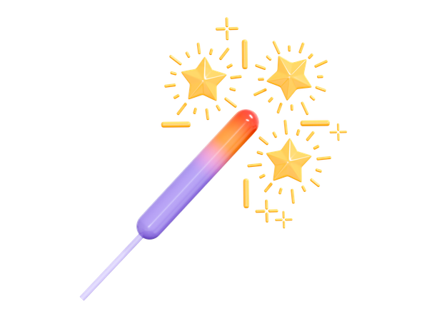 Luz de bengala  3D Icon