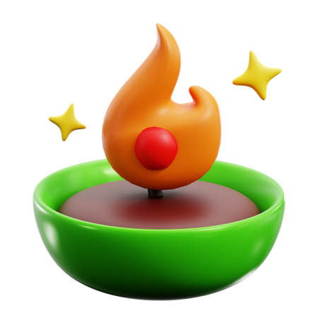 Luz de vela  3D Icon