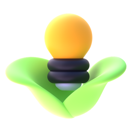 Luz ecológica  3D Icon