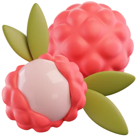 Lychee 3 D Icon Illustration 3D Icon