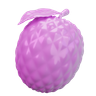 3d lychee fruit emoji