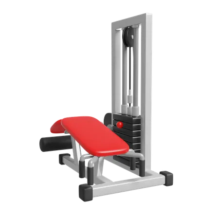 Lying Leg Curl Machine  3D Icon