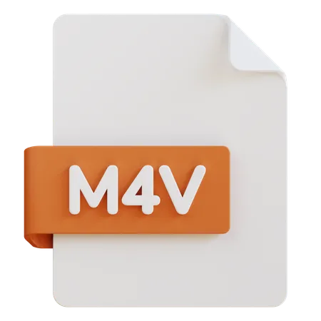 3 D Illustration Of M 4 V File Extension 3D Icon
