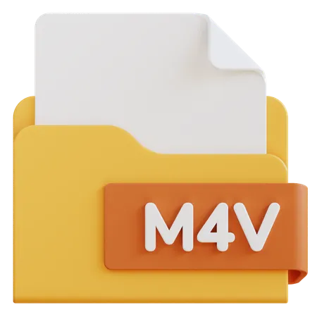 3 D M 4 V File Extension Folder 3D Icon