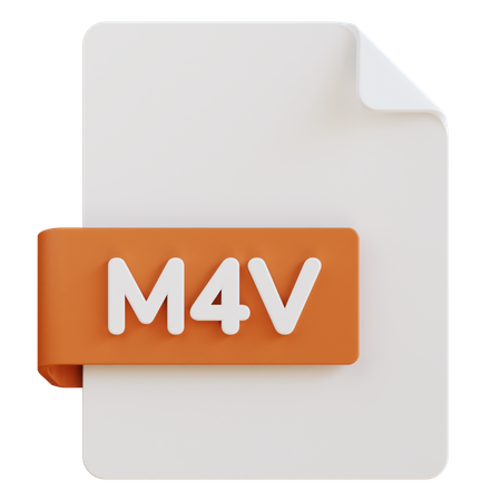 M 4 V File  3D Icon