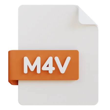 M 4 V File  3D Icon