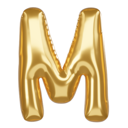 M Alphabet  3D Icon