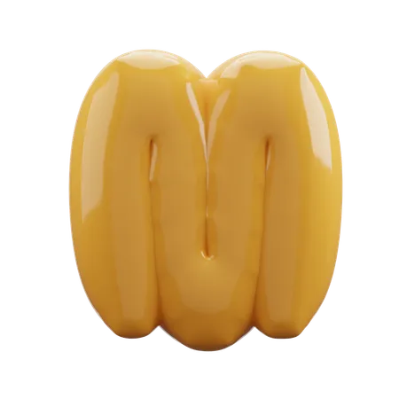 M Alphabet  3D Icon