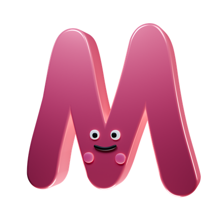 M alphabet  3D Icon