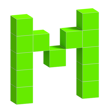 M Alphabet  3D Icon