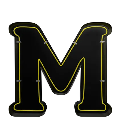 M Alphabet  3D Icon