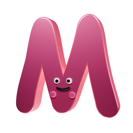 M alphabet  3D Icon