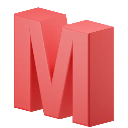 M Alphabet 3D Icon