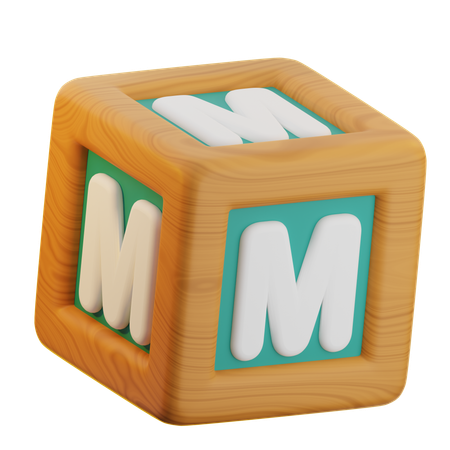 M Cube Block  3D Icon