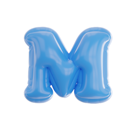 M Inflated  3D Icon