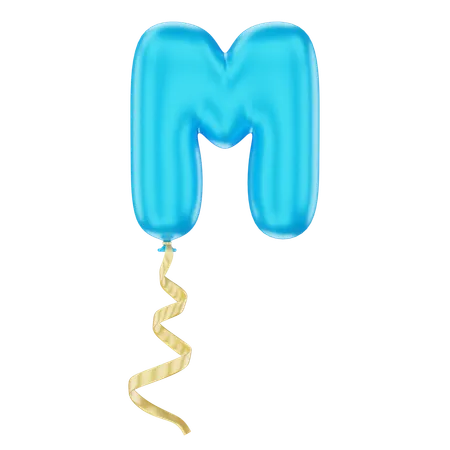 M Latter Balloon  3D Icon