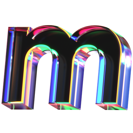 Letra m  3D Icon