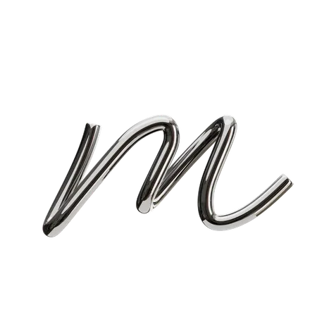 M Letter  3D Icon