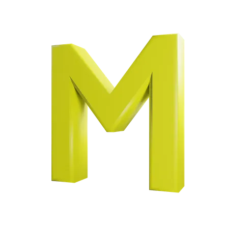 M Letter  3D Icon