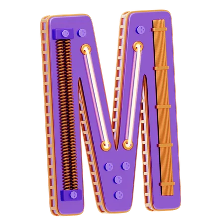 M Letter  3D Icon