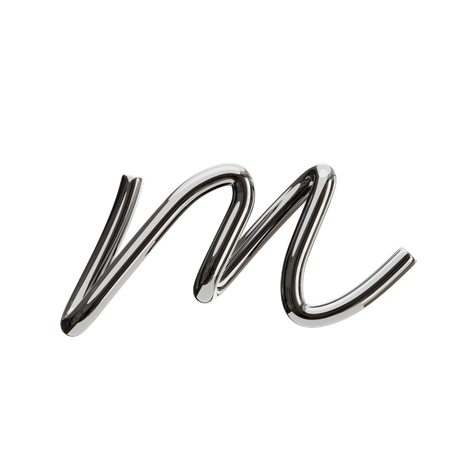 M Letter  3D Icon