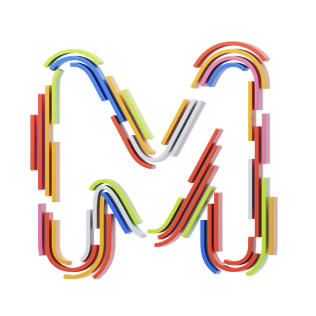 M Letter  3D Icon