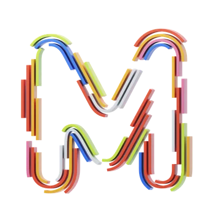 M Letter  3D Icon