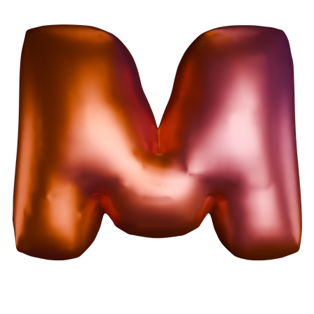 M Letter  3D Icon