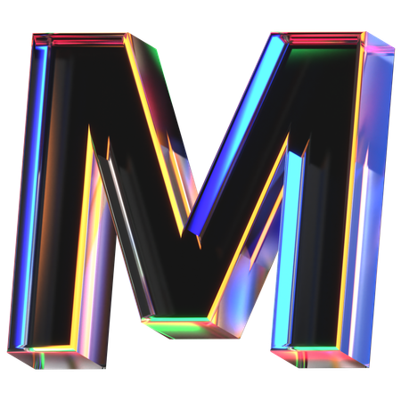 M Letter  3D Icon