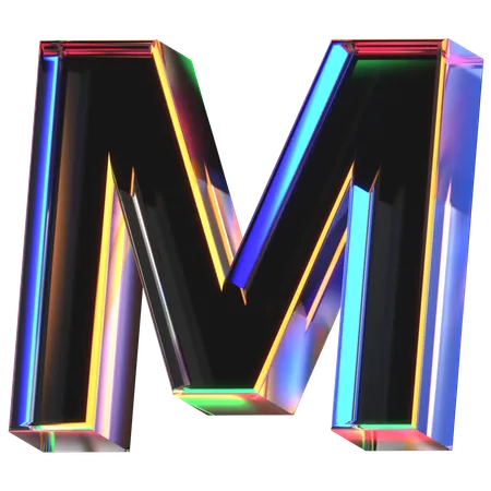 M Letter  3D Icon