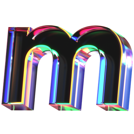 M Letter  3D Icon