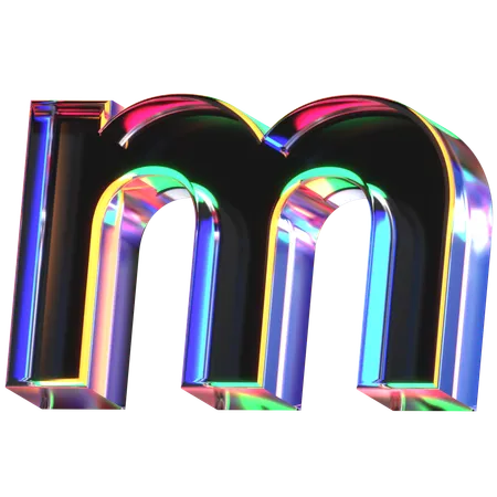 M Letter  3D Icon