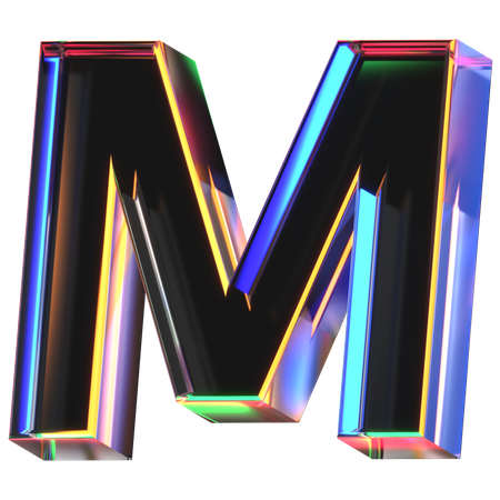 M Letter  3D Icon