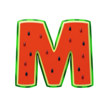 M Letter  3D Icon
