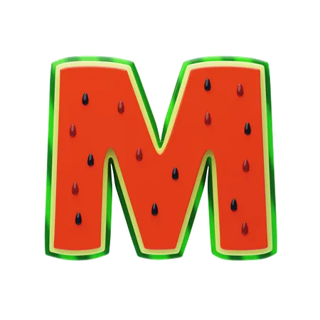 M Letter  3D Icon