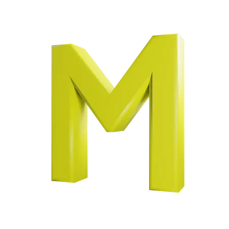 M Letter 3D Icon