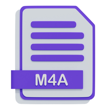 M4A File  3D Icon