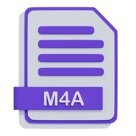 M4A File  3D Icon