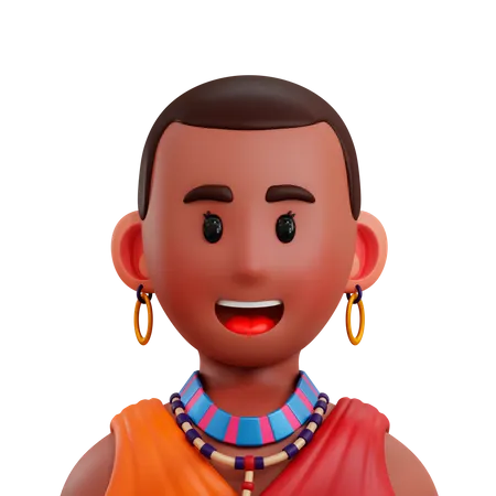 Maasai  3D Icon