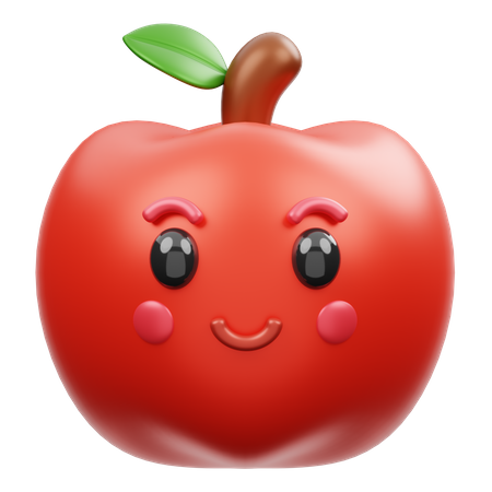 Maçã fofa  3D Emoji