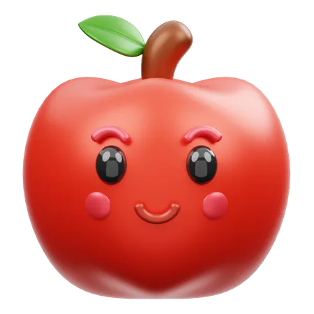 Maçã fofa  3D Emoji