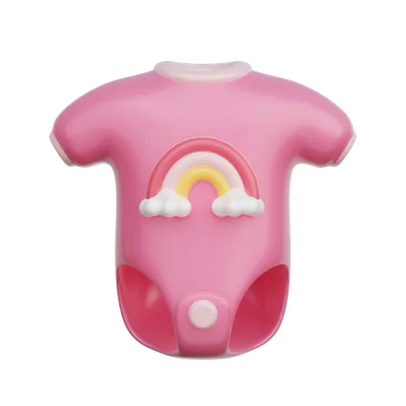 Macacão rosa para bebê  3D Icon
