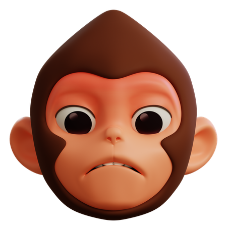 Macaco ansioso  3D Icon