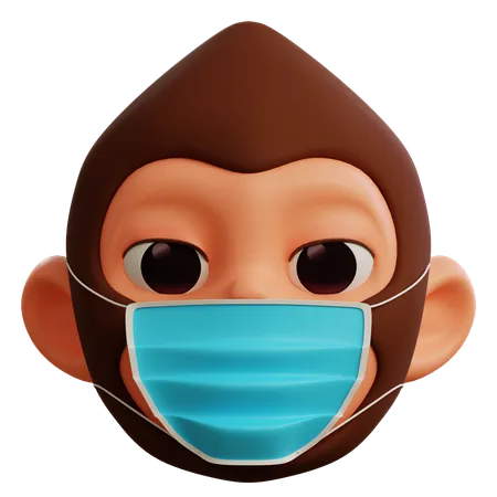 Macaco está com gripe  3D Icon