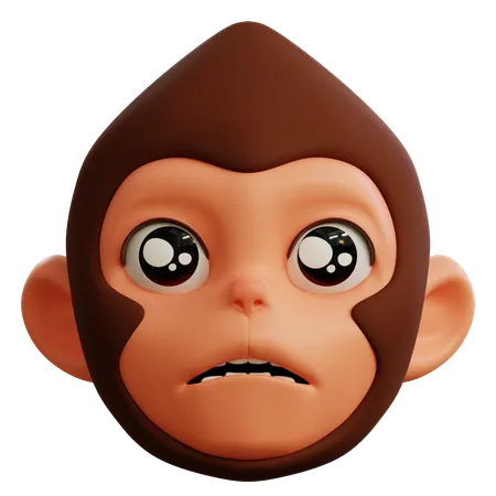 Macaco triste  3D Icon