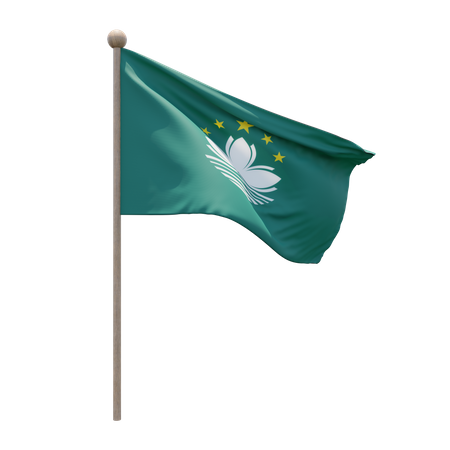 Mât de drapeau de Macao  3D Flag