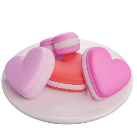 Assiette de macarons  3D Icon