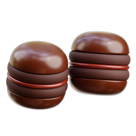 Macarons au chocolat  3D Icon