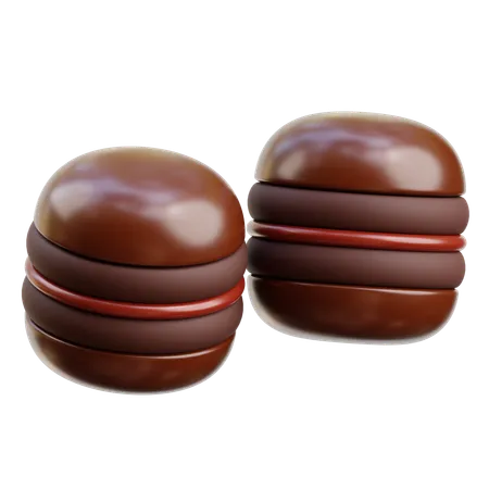 Macarons au chocolat  3D Icon